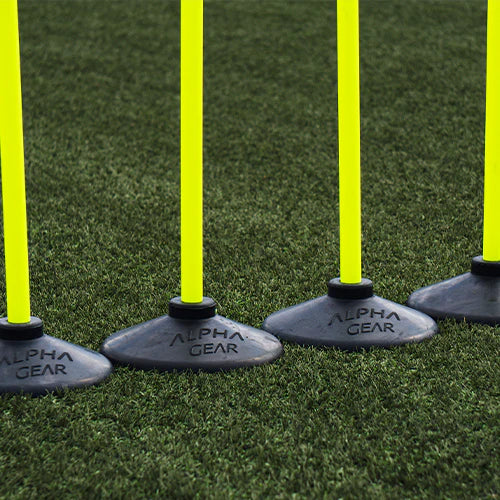 AGILITY POLES WITH RUBBER BASE - SET OF 4 - 1M