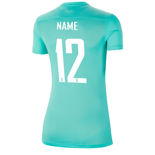 DAVID BALL FOOTBALL COACHING NIKE PARK VII HYPER TURQUOISE JERSEY - WOMEN'S