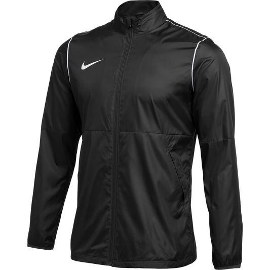MENS NIKE PARK 20 RAIN JACKET - BLACK - CLEARANCE