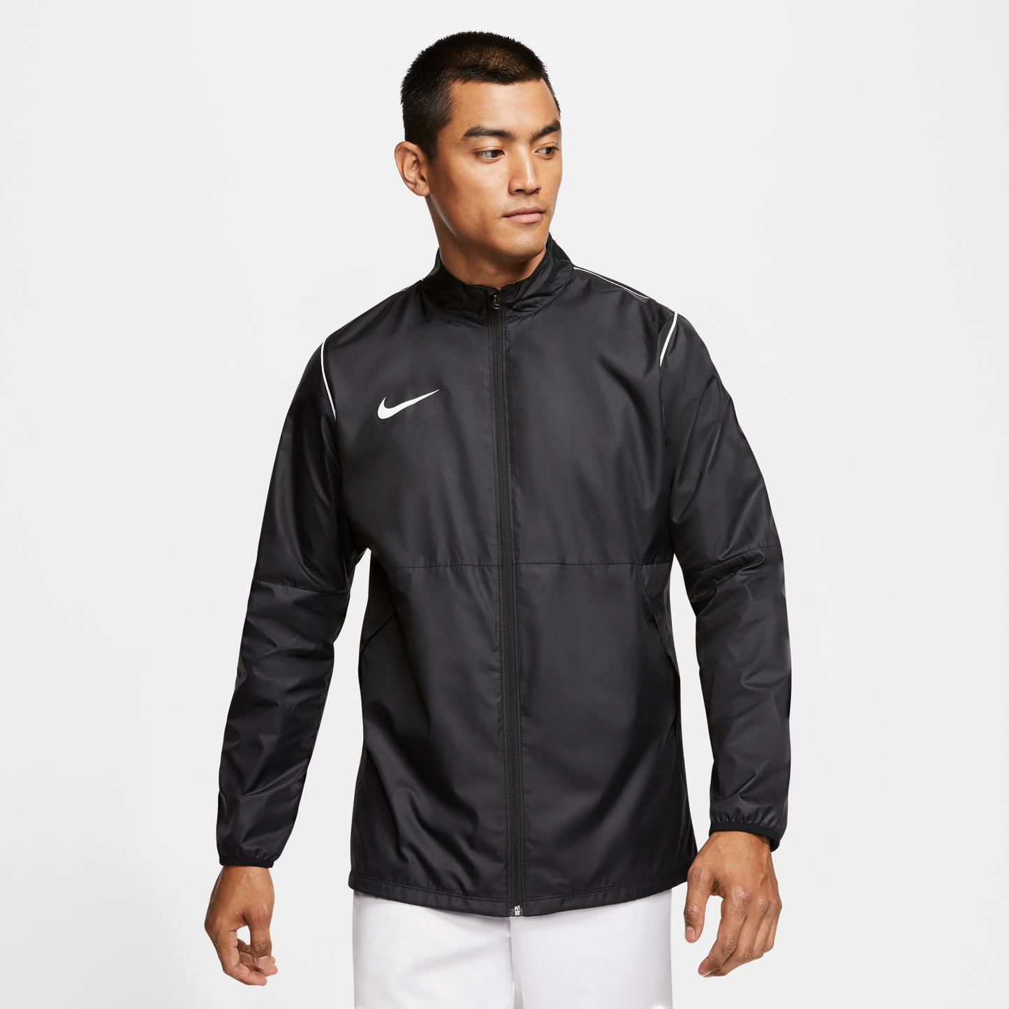 MENS NIKE PARK 20 RAIN JACKET - BLACK - CLEARANCE