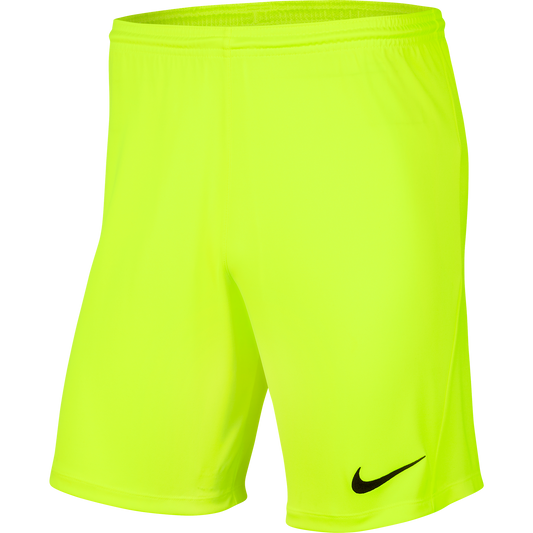 NIKE CLUB PARK III SHORT/VOLT - YOUTH'S