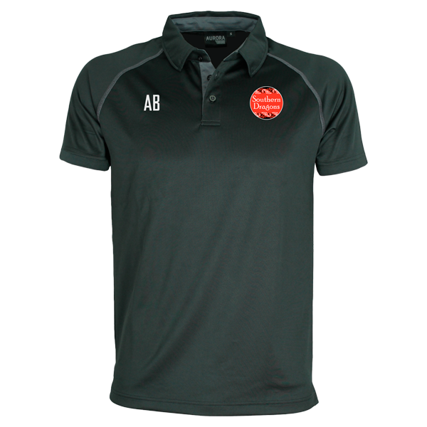 SOUTHERN DRAGONS BLACK PERFORMANCE POLO - MEN'S