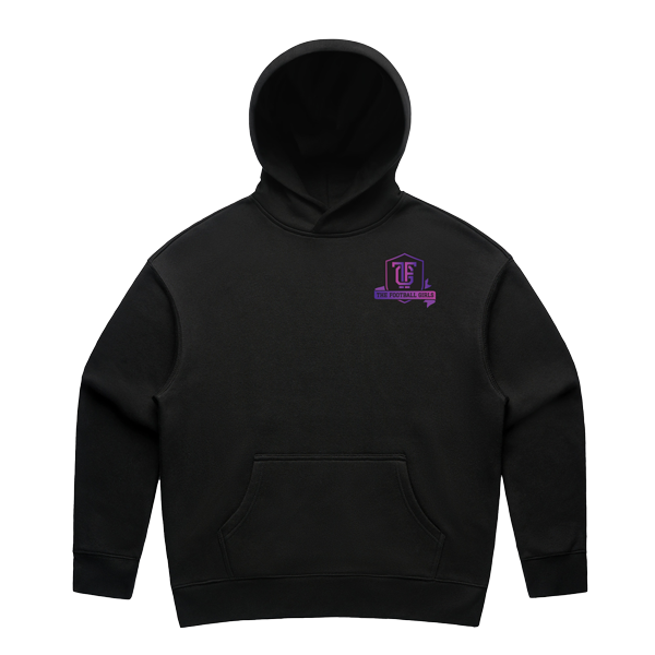 THE FOOTBALL GIRLS BLACK STREET HOODIE - WOMEN'S