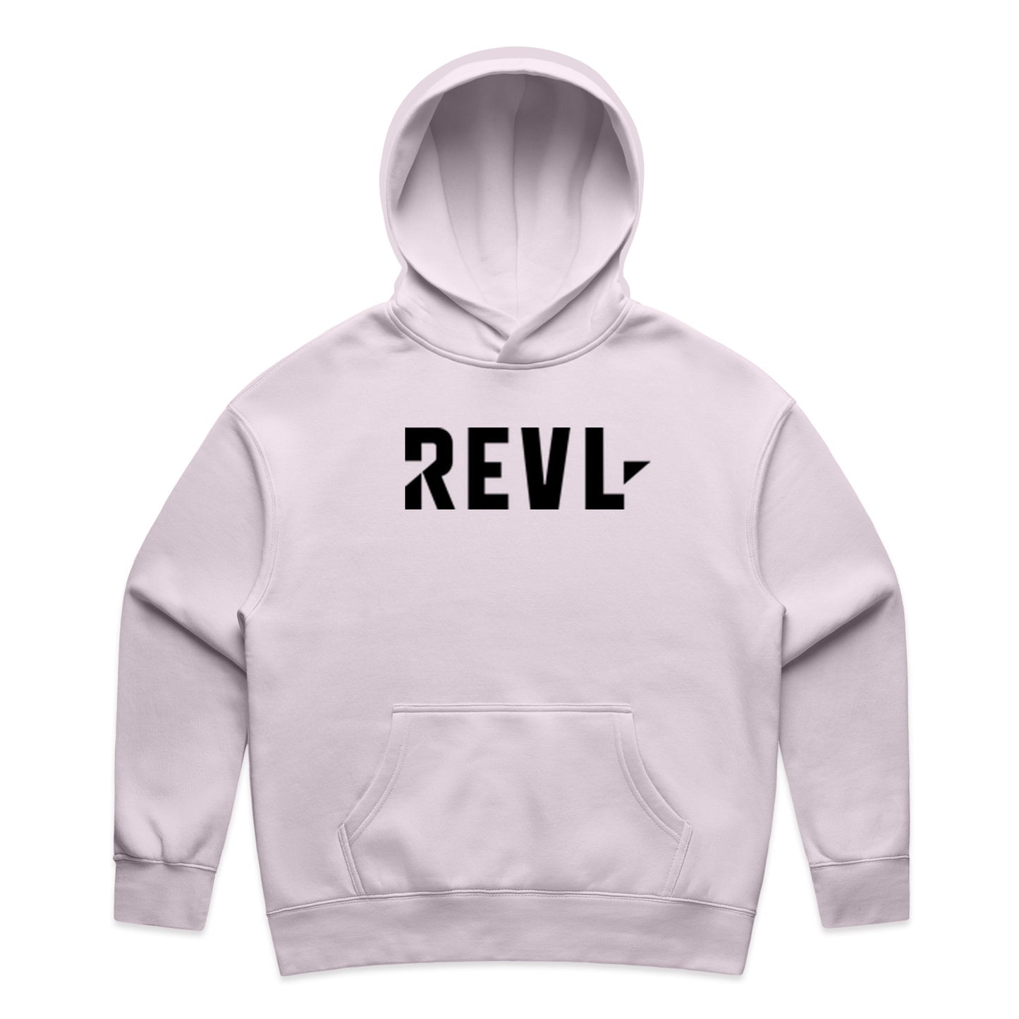 REVL RELAX HOODIE ORCHID LOGO FRONT BLACK  - WOMEN'S