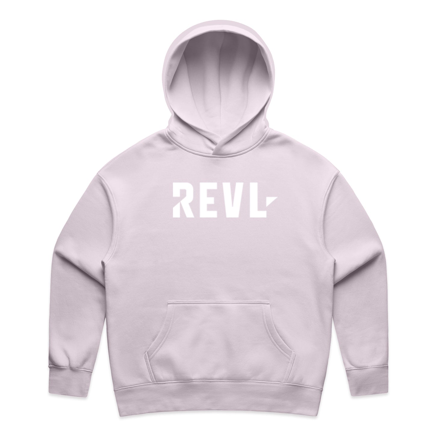 REVL RELAX HOODIE ORCHID LOGO FRONT WHITE  - WOMEN'S