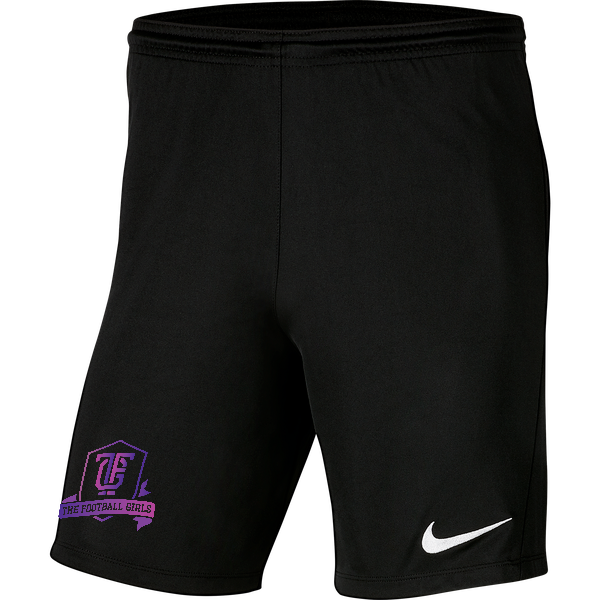 THE FOOTBALL GIRLS  NIKE PARK III JUNIOR KIT SHORT - YOUTH'S